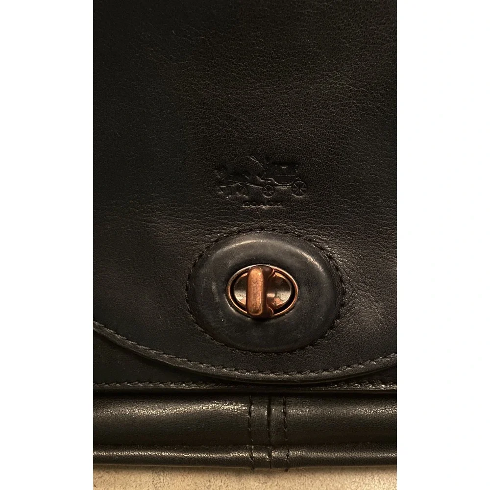 COACH BLEECKER BLACK LEATHER MINI BROOKLYN MESSENGER BAG 32279 EUC,MSRP‎ $468